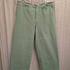 Madewell Petite Curvy Emmett Wide-Leg Crop Pant, 33 Petit, Pistachio